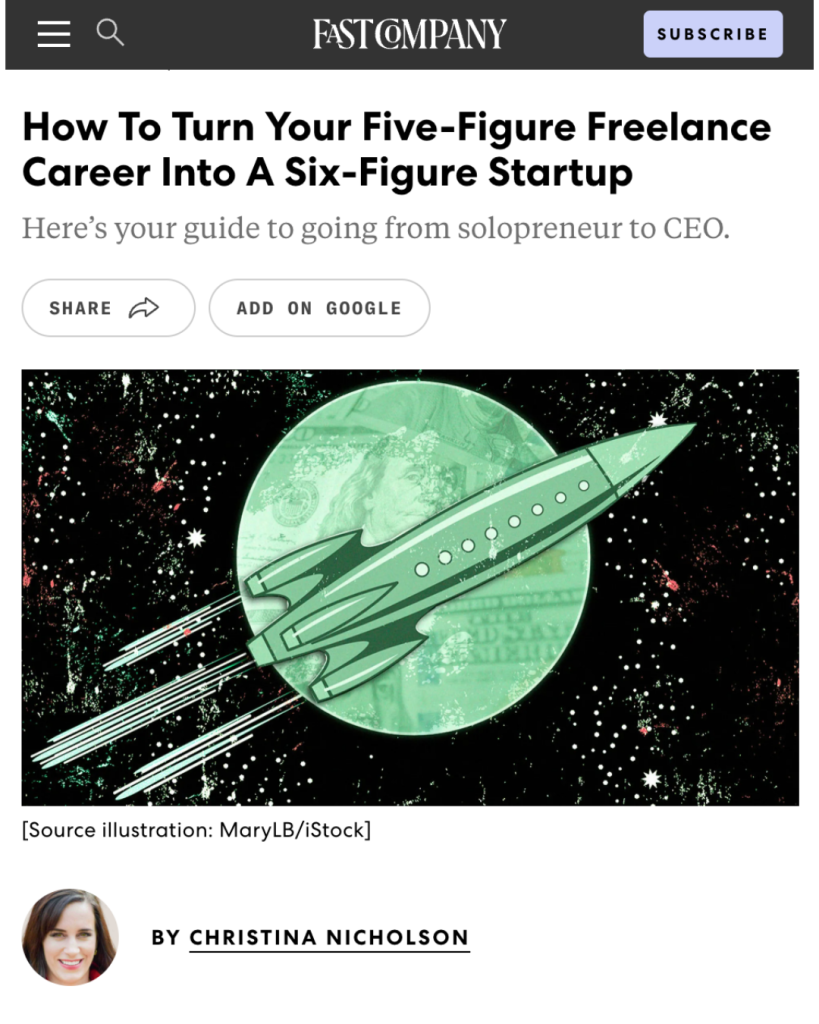 christina nicholson in fast company